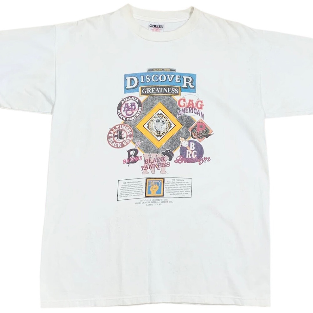Vintage Negro Leagues Discover Greatness T Shirt (Size L)